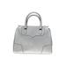 Rebecca Minkoff Leather Satchel: Pebbled Gray Solid Bags