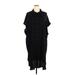 Torrid Casual Dress - Shirtdress High Neck Short sleeves: Black Print Dresses - New - Women's Size 5X Plus