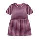 name it - Kurzarmkleid Nmffida Stripes In Wild Orchid, Gr.110