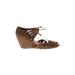 Jeffrey Campbell Wedges: Brown Solid Shoes - Women's Size 10 - Open Toe