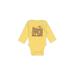 Jumping Beans Long Sleeve Onesie: Yellow Bottoms - Size Newborn