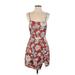 Cotton Candy LA Casual Dress - Mini: Red Floral Dresses - Women's Size Small