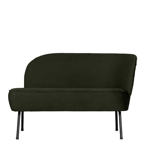 Zweier Sofa Samt Retro in Dunkelgrün 110 cm breit - 65 cm tief