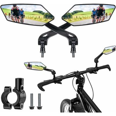 Minkurow - Fahrradspiegel, 2 stücke hd Weitwinkel-Elektroroller-Rückspiegel, 360 ° verstellbarer