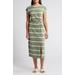 Caslon(r) Twist Waist Organic Cotton Midi T-shirt Dress