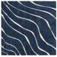 Tapis Shag Bleu foncé/Crème 120 X 120