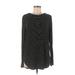 Ann Taylor Long Sleeve T-Shirt: Black Tops - Women's Size Medium