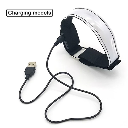 Leuchtende Armgurte für den Nachtlauf, USB-Aufladung, LED-Leuchtarmband für den Nachtlauf, Outdoor-Sport, reflektierender Sicherheitsgürtel, Fahrrad, Radfahren, leuchtendes Armband, 1 Stück Image