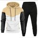 Herren Trainingsanzug Fitness-Kleidungsset GYM-Hose Fitnessstudio-Shirt Mit Kapuze Sport Natur Täglich Festtage Schnell Trocknend Weich Farbblock Schwarz Weiß Gelb Sportkleidung Strassenmode Sport