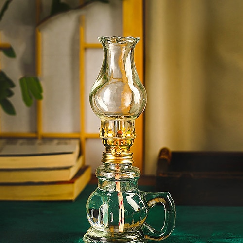 2 Stück Retro Öllampen Heimdekor Hochzeitsdekorationen Öllampen Petroleum-Lampen Valentinstagsgeschenk Image
