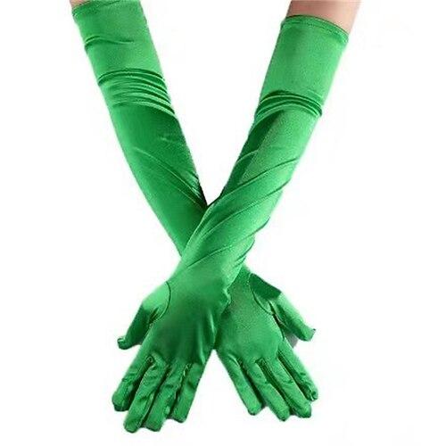 Mode erwachsene Frauen Satinhandschuhe lange sexy Fäustlinge Abendparty elegante Hochzeitskleidhandschuhe