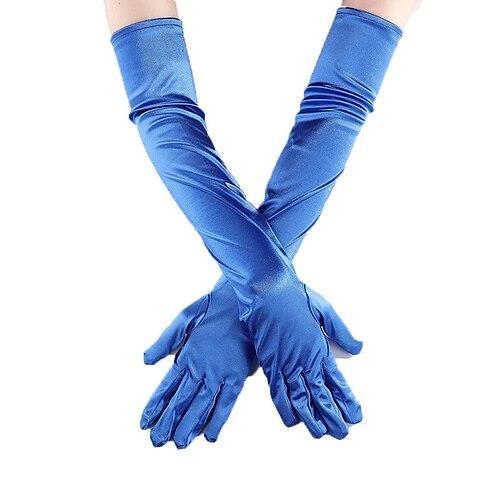 Mode erwachsene Frauen Satinhandschuhe lange sexy Fäustlinge Abendparty elegante Hochzeitskleidhandschuhe