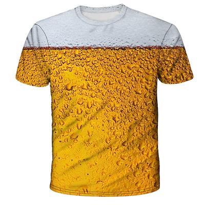 Oktoberfest Bier Cosplay Kostüm T-Shirt-Ärmel Anime 3D Klassisch Streetstyle Für Paar Herren Damen Erwachsene Oktoberfestbier 3D-Druck Image
