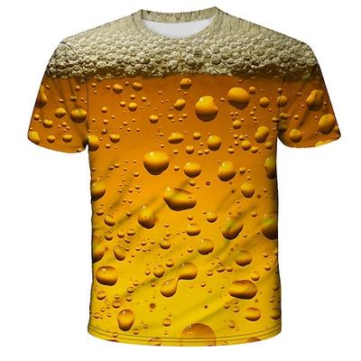 Oktoberfest Bier Cosplay Kostüm T-Shirt-Ärmel Anime 3D Klassisch Streetstyle Für Paar Herren Damen Erwachsene Oktoberfestbier 3D-Druck Image