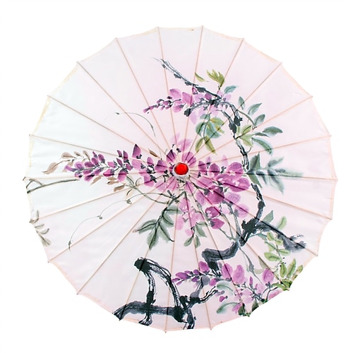 Seidenstoffschirm (33 Zoll Pfingstrose) - Chinesischer Japanischer Stil Papier Regenschirm - Für Hochzeiten und persönlichen Sonnenschutz Asdf Valentinstagsgeschenk Image