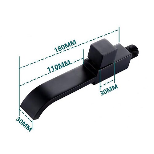 Wandmontierter Badezimmer-Wasserhahn, nur Kaltwasser, Monoblock-Waschtischarmaturen, Einloch-Waschraumarmatur aus Messing Image