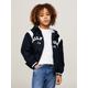 Windbreaker TOMMY HILFIGER "MONOTYPE 1985 ARCH BOMBER" Gr. 7 (122), blau (desert sky) Jungen Jacken Übergangsjacken