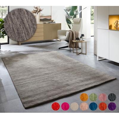 Wollteppich MY HOME "Karchau", grau, B:140cm H:13mm L:200cm, Schurwolle, Teppiche, Handweb Teppich, meliert, reine Wolle, handgewebt, brilliante Farben Image