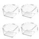 4pcs Acrylic Clear Storage Box Transparent Desktop Storage Box Simple Storage Container Box Student Dormitory Finishing Box For Stationery Cosmetics Sundries Organizer Supplies