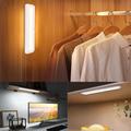 Smart Under Cabinet Light Human Body Induction Magnetic Suction Strip Small Night Light Bedside Corridor Light Cabinet Rechargeable Wardrobe Wine Cabinet Atmosphere Light