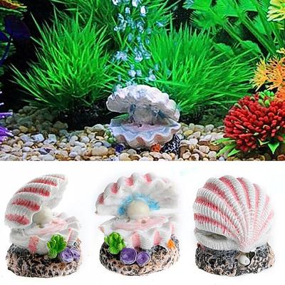 Resin Pearl Shell Air Bubble Stone Fish Tank Decoration Aquarium Decor Air Stone Oxygen Pump Air Pump Bubbler Ornament