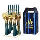 24 Piece Set of Stainless Steel Tableware Gold-Plated And Painted 1010 Knives Forks Spoons Storage Racks Gift Box Set