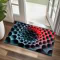 Honeycomb Vortex Doormat Floor Mats Washable Rugs Kitchen Mat Non-Slip Oil Proof Rug Indoor Outdoor Mat Bedroom Decor Bathroom Mat Entrance Rug