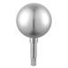 Yescom 3 Flagpole Silver Ball Top Finial Ornament for 20 25 30 Ft Flag Pole Outdoor