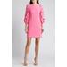 Eyelet Sleeve Crepe Shift Dress - Pink - Vince Camuto Dresses