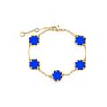 14k Goldplated & Enamel Charm Bracelet - Blue - Sterling Forever Bracelets