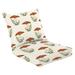 Outdoor Deep Seat Cushion Set 24 x 24 Seamless pattern mushrooms art style Retro groovy Deep Seat Back Cushion Fade Resistant Lounge Chair Sofa Cushion Patio Furniture Cushion