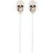 2 Pcs Halloween Yard Decor Skull Ground Plug Outdoor Courtyard Festival Theme Decorative Set Props 2nd Quality Emblems Head Stake Wood Pile Pvc