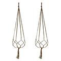 npkgvia Hanging Planters for Indoor Plants Macrame Plant Hanger 2PCS Plant Hanger Flower Pot Cotton Rope Wall Plant Holder Indoor Home Decor Hanging Baskets for Plants Hanging Pots for Plants Indoor