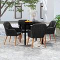Wicker Patio Furniture Set Outdoor Patio Chairs Conversation Furniture for Poorside Garden Balcony 5 Piece Patio Dining Set with Cushions Black