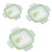 3 Pcs Square Reusable Food Cover Glass Bowl Lids Plastic Covers Fresh Fresh-keeping Simple Heating Camping Household