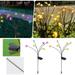 Huayishang Solar Lights Outdoor Clearance Solar Garden Lightssolar Firefly Lights with 2 Lighting Mode Sway by Wind Solar Decorative Lights Solar Patio Walkway Decoration Garden Decor