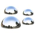 4 Pcs Summer Garden Lawn Reflective Ball Stainless Steel Ground Decoration Set Mirrors Globe Spheres Gazing Balls