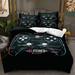 3PCS Gamer Duvet Cover Set Bed in a Bag Gaming Duvet Cover Set with Corner Ties and Zipper Closure Cute Duvet Cover Set for Kids Boys and Girls(No Comforter)