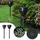 Hiroekza Clearance! Solar Lights Outdoor Bright Solar Lights 2 Pack Color Changing+Warm White LED Solar Lights Outdoor IP67 Solar Lights Solar Powered Garden Lights For Walkway Clearance