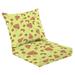 Outdoor Deep Seat Cushion Set 24 x 24 Seamless pattern mushrooms Toadstools Vegetable print pattern simple Deep Seat Back Cushion Fade Resistant Lounge Chair Sofa Cushion Patio Furniture Cushion