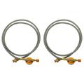 2 Pack Gas Tank Filling Line Grill Parts for Outdoor Propane Hose Low Pressure Regulator High Weave Camping