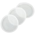 Whisk Lid Plastic for Bowl Cover Mixing Elastic Covers Bowls Stainless Steel with 3 Pcs White