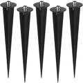 Garden Ground Accessories Replacement Light Parts Patio Lights Stake Solar Spike Aluminum 8 Pcs