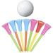 New Plastic Rubber Tipped Top Golf Tees 50 PCS 2-34 In Multi Color with Soft Cushion Unbreakable Rubber Cushion Durable Colored for Men Kids Women Gift Pack Top Tee Bulk Set(random Color)