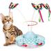 Cat Toys - Funny Automatic Electric Rotating Butterfly & Ball Exercise Kitten Toy Interactive Cat Teaser Toys for Indoor Catsï¼ŒAir Blue