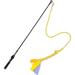 Interactive Flirt Pole Toy for Dogs Chase and Tug of War Durable Teaser Wand with Pet Fleece Rope Tether Lure Toy to Outdoor Exercise & Training for Small Medium Large Dogs