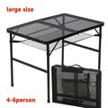tonchean Folding Grill Table Adjustable Height Collapsible Table for Camping Cooking BBQ RV Picnic Portable Aluminum Metal Grill Stand