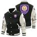 Mens Long Sleeve Varsity Jacket Causal Slim Fit Bomber Jackets football Jackets for Couples Major League Soccer Soccer Jersey MLS - Orlando City SC