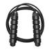 Jump Rope â€“ Speed Jump Rope with Ball Bearings â€“ Memory Foam Soft Handles â€“ Speed Jump Rope Adjustable Wire Cable â€“ Bearing Speed Rope for Men and Women â€“ Jumping Rope for Workout - Black