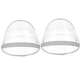 2 Pcs Raincoat Hat Brim Clear Face Mask Shield Accessories for Protector Plastic Miss